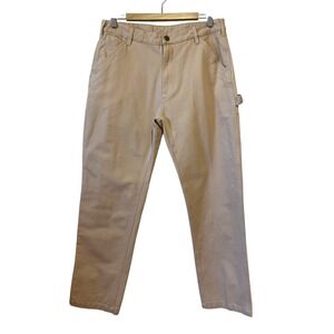 Vintage Lost Carpenter Pants Size 30 Tan Utility Canvas Workwear Skater Trousers